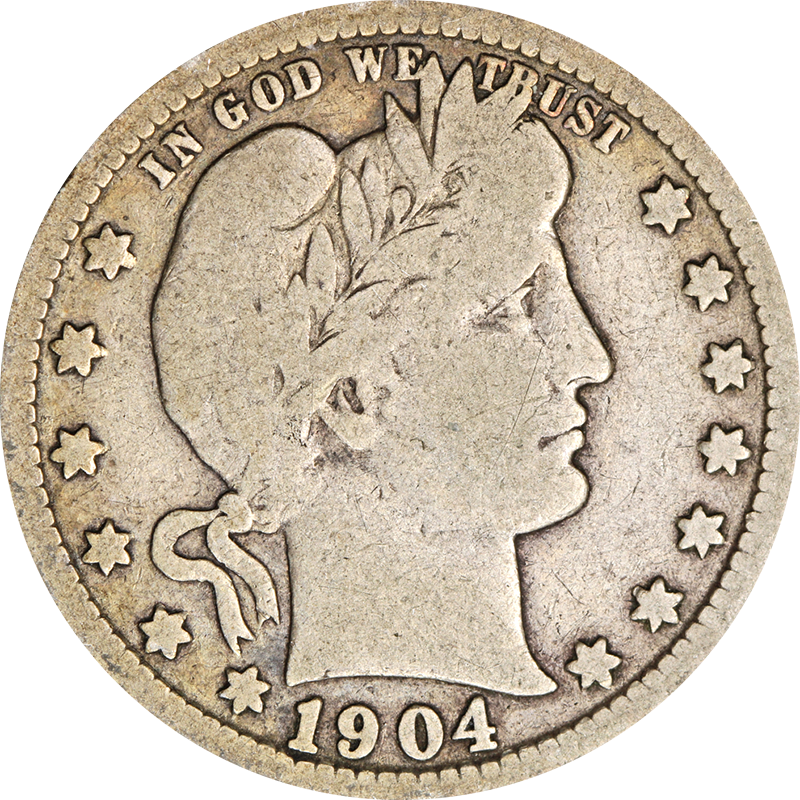 1904-P Barber Quarter