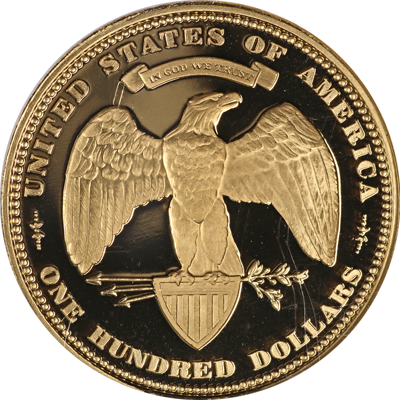 George T. Morgan $100 Gold Union 1876 Proposed Design 1