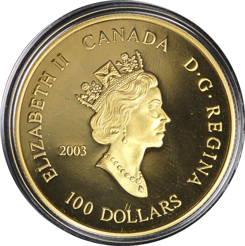 2003 Kanada Gold 100 $ Weaving the Breadbasket of the World 14kt 1/4oz PP COA - Bild 2 von 2