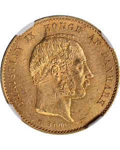 1900 HC VBP Denmark Gold 20 Kroner NGC MS63