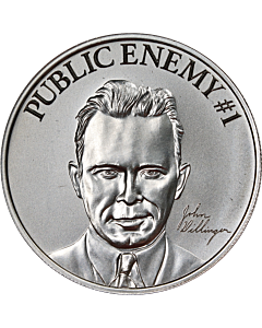 2 Ounce Silver Round - Public Enemy #1: John Dillinger - .999 Fine