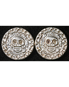 Yeager 50 Gram Silver Round - Skull Design - 999+ Fine - 2pc Lot