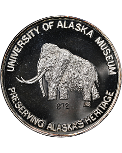University of Alaska 1 Ounce Silver Woolly Mammoth .999 Fine OGP - STOCK